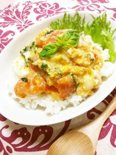 簡単☆ランチに♪*とま玉スイチリ丼*-レシピのメイン写真