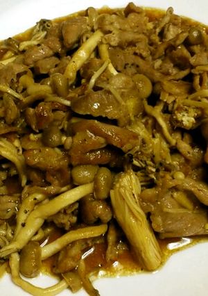 きのこと豚肉のオイスターソース炒め-レシピのメイン写真