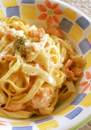 サーモンのクリームパスタ-レシピのメイン写真