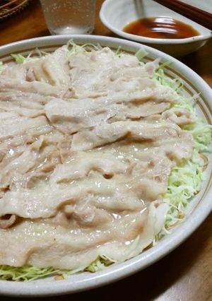 キャベツと豚バラのレンチン蒸し-レシピのメイン写真