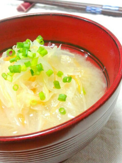 スライス野菜の味噌汁-レシピのメイン写真