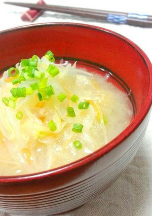 スライス野菜の味噌汁-レシピのメイン写真