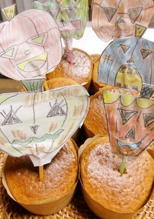 ちんびんミックスでハロウィンカップケーキ-レシピのメイン写真