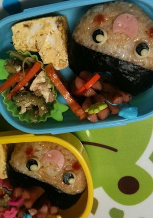 キャラ弁　たまごっち　まめっち-レシピのメイン写真
