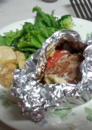 ホイル焼きポップハンバーグ-レシピのメイン写真