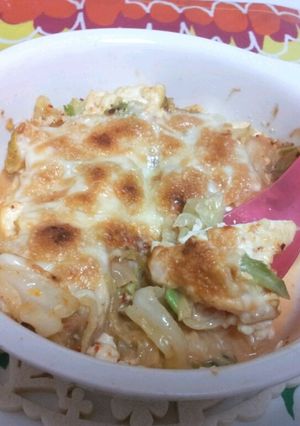 ヘルシー★ずぼら飯！豆乳キムチグラタン-レシピのメイン写真