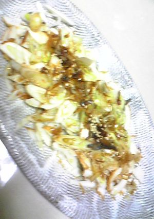 簡単ねぎちくわ熱々ごま油かけ-レシピのメイン写真