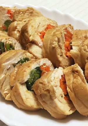 鶏むね肉の照り焼き小松菜ロール.:｡♡ﾟ-レシピのメイン写真
