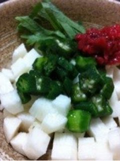 ☆山芋オクラの梅肉和え☆-レシピのメイン写真