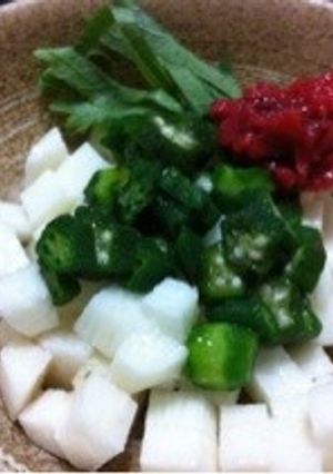 ☆山芋オクラの梅肉和え☆-レシピのメイン写真