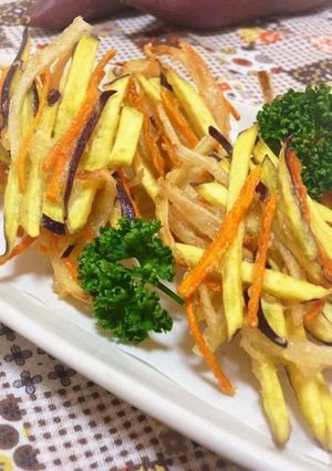 ❋さつま芋と玉葱のかき揚げ❋-レシピのメイン写真