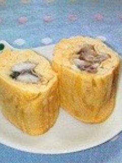 サンマのかば焼きを巻いた玉子焼き-レシピのメイン写真