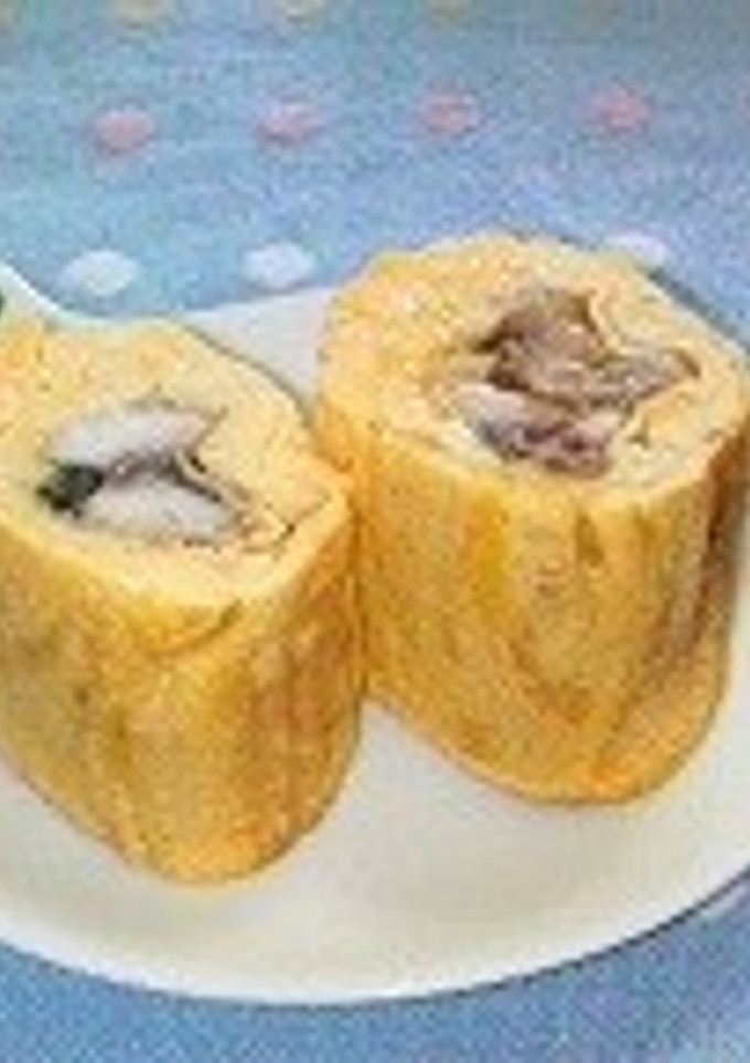 サンマのかば焼きを巻いた玉子焼き-レシピのメイン写真