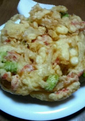 分厚い！タマネギと枝豆のビックリかき揚げ-レシピのメイン写真