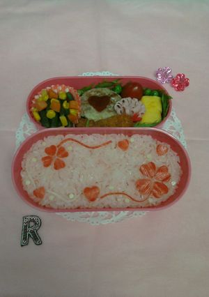 真っ赤なハートのクローバー *お弁当*-レシピのメイン写真