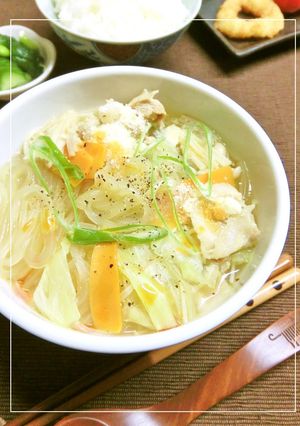 豚肉と野菜の レモン風味マロニースープ-レシピのメイン写真