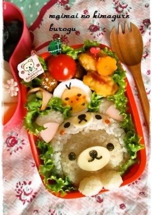 キャラ弁＊コリラックマ頭巾のリラックマ-レシピのメイン写真