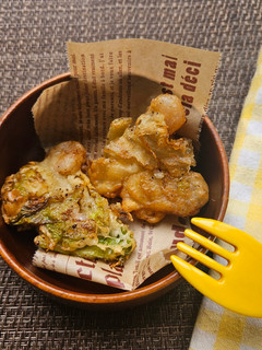 残りレタスで!エビとレタスのかきあげ!-レシピのメイン写真