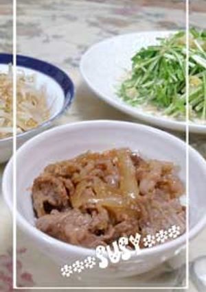 ３ステップで【醬油麹】簡単スタミナ牛丼-レシピのメイン写真
