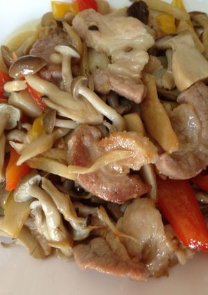 豚バラ肉ときのこの炒め物-レシピのメイン写真