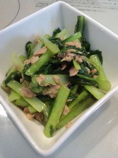 小松菜とシーチキンの炒め物-レシピのメイン写真