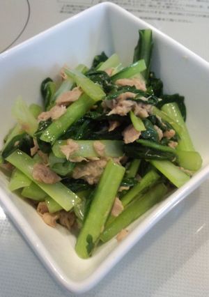 小松菜とシーチキンの炒め物-レシピのメイン写真