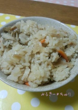秋の＊五目炊き込みご飯-レシピのメイン写真