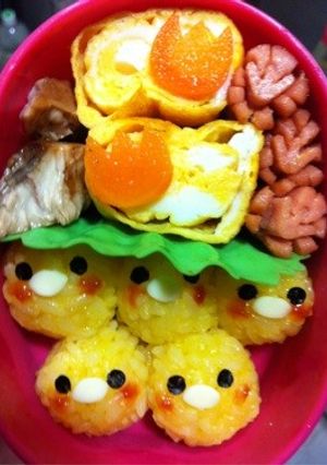 キャラ弁★ヒヨコ団子-レシピのメイン写真