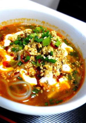 炒り豆腐と叩き椎茸のチーズ坦々【蒟蒻麺】-レシピのメイン写真