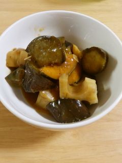 ナスとかぼちゃとレンコンの醤油炒め-レシピのメイン写真