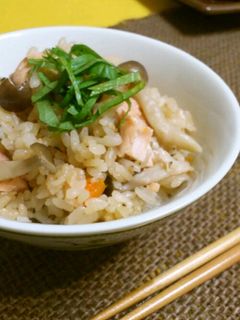 大葉が香る*鮭としめじの炊き込みご飯-レシピのメイン写真