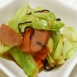 キャベツとウインナーのポン酢塩昆布炒め
