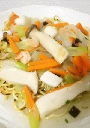 安・楽・贅沢！松茸あんかけ焼きそば！？-レシピのメイン写真