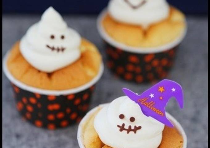 ハロウィン♪ホイップおばけのカップケーキ by Mai＊Mai 