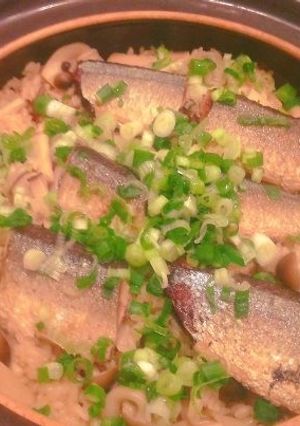 簡単♩焼きサンマとキノコの炊き込みご飯-レシピのメイン写真