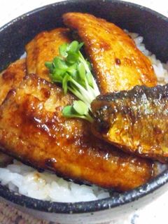 うなぎ蒲焼のタレでさんまの蒲焼丼-レシピのメイン写真