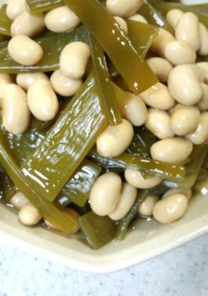 茎わかめと大豆の煮物-レシピのメイン写真