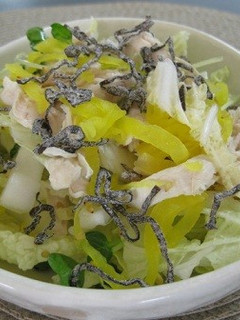 白菜と沢庵のササミのサラダ-レシピのメイン写真