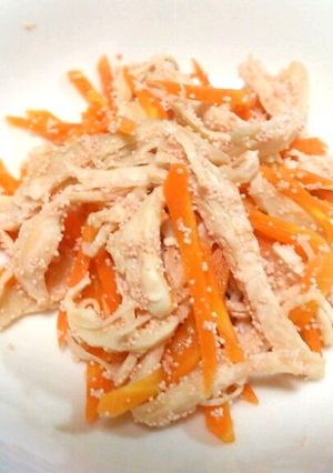 茹で鶏と人参のたらこ和え-レシピのメイン写真