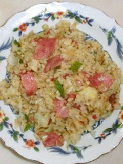 ずぼらママの冷ご飯残り野菜で塩チャーハン-レシピのメイン写真