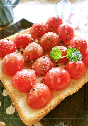 プチトマトのごま塩ミルキートースト-レシピのメイン写真