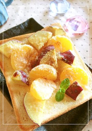 さつま芋＆温州みかんの塩ミルキートースト-レシピのメイン写真