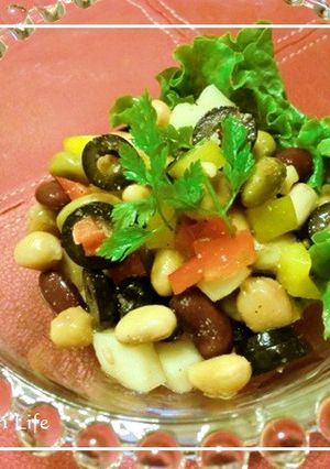 ミックスビーンズとイカのイタリアンサラダ-レシピのメイン写真