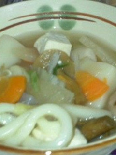 手抜き？おでん汁de煮込みうどん-レシピのメイン写真