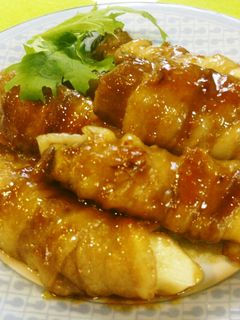 ごろっとエリンギの豚巻き味噌焼き-レシピのメイン写真