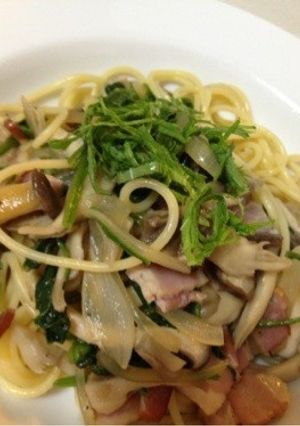 ◆きのことほうれん草のスパゲティー◆-レシピのメイン写真