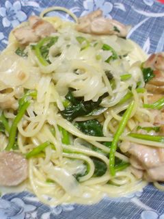 鶏とほうれん草のクリームパスタ-レシピのメイン写真