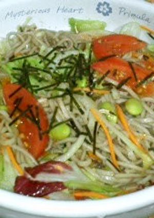 コンビニで買って和えただけのサラダ蕎麦-レシピのメイン写真