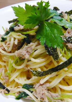 簡単♪シーチキンと三つ葉の和風パスタ-レシピのメイン写真