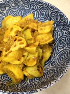 レンコンとひき肉のカレー炒め。-レシピのメイン写真